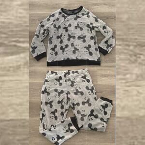 Disney Mickey Mouse Fleece Lounge Set Sweater Sweatpants Size Large
